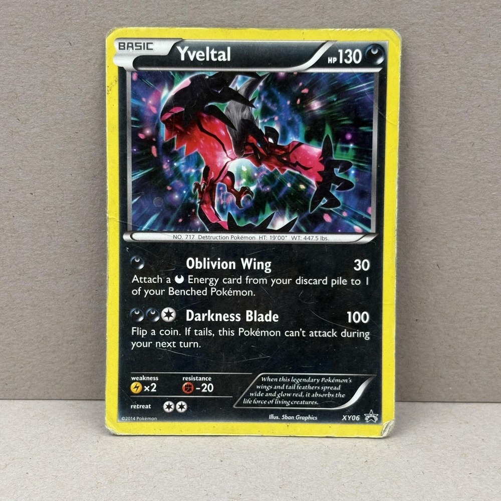 Pokemon Yveltal Black Star Promo XY06 2014 Holo Foil Rare Darkness TCG Card